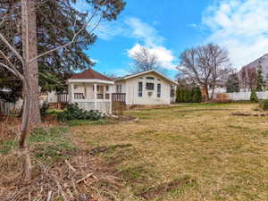 Rear view of house with a gazebo