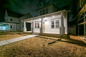 View of front of property with covered porch