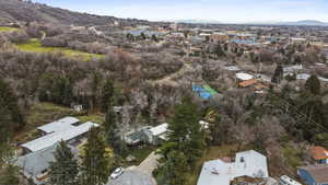 View of property location with nearby suburban area and a mountain backdrop