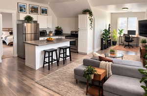 Guest house kitchen/living room.