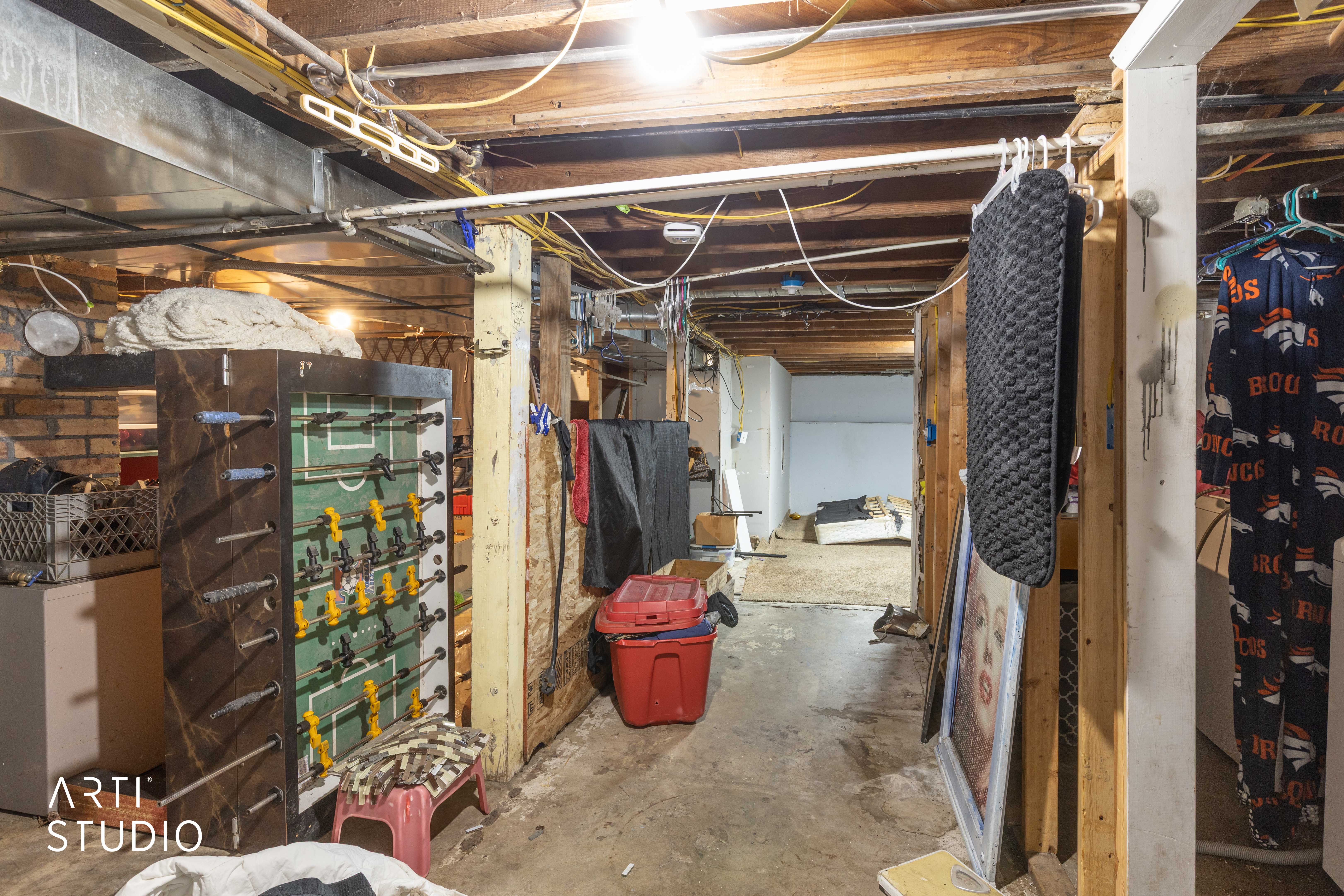 View of unfinished below grade area