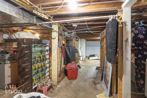 View of unfinished below grade area