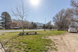 View of road with a mountain view
