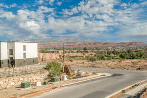 Mountain view with nearby suburban area