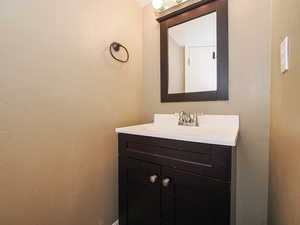 Bathroom featuring vanity