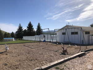 View of jungle gym