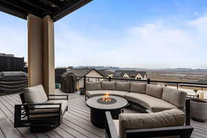 VIEWS VIEWS VIEWS! Private too! Trex Deck System. Very sturdy and built well! Massive Swim Spa (Bullfrog; INCLUDED) Patio furniture, gas fire pit, artificial turf for easy maintenance!