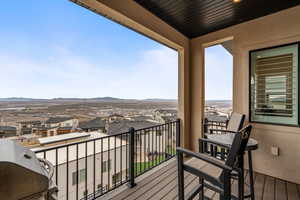 View from upper balcony/deck. Looking to the west. Great views views views of Great Salt Lake, the valley, and rolling hills.