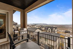 View from upper balcony/deck. Looking to the west. Great views views views of Great Salt Lake, the valley, and rolling hills.