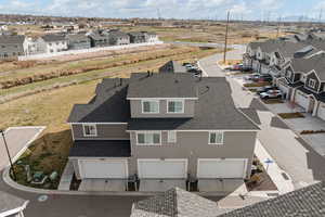 Aerial view of residential area