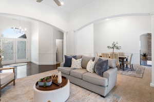 Formal living and dining rooms