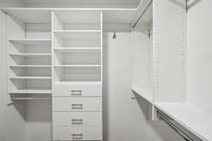 View of walk in closet