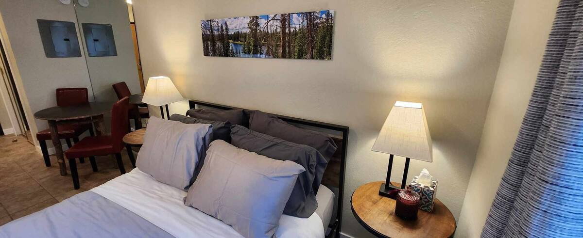 View of tiled bedroom