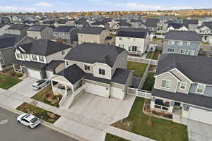 Aerial view of home and residential area