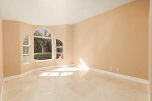 Empty room with baseboards