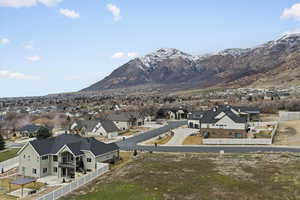 Mountain view with nearby suburban area