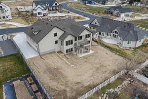Aerial view of residential area