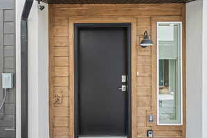 View of exterior entry