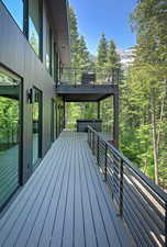 View of wooden terrace