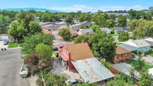 Aerial view of residential area