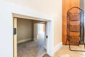 Corridor with baseboards