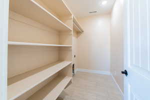 View of walk in closet