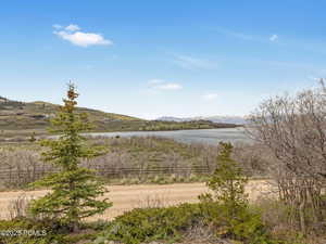 Water view with a mountainous background