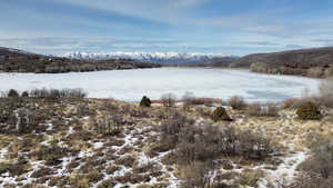 Water view with a mountain backdrop