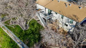 View from above of property