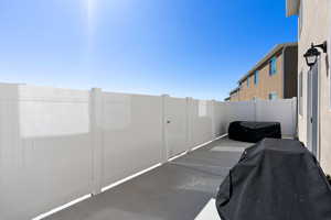 View of fenced backyard/patio