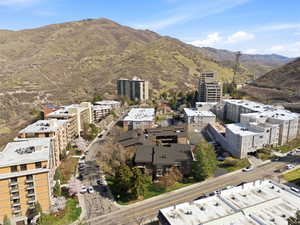 View of urban area with mountains
