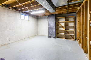 View of below grade area