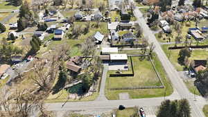 Aerial view of residential area