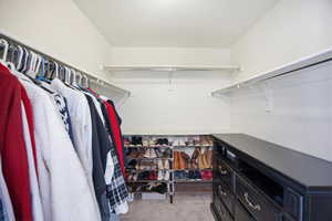 View of walk in closet