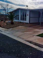 View of front of home with driveway