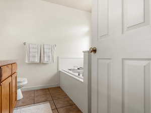 Primary Bathroom with seperate tub and shower.