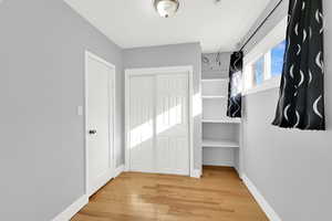 Bedroom or flex room with closet and access to the bathroom