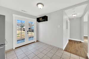 dining space in kitchen with access to patio