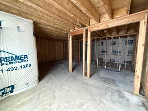 View of unfinished below grade area