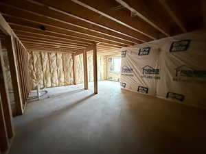 View of below grade area