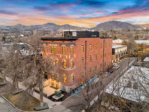 Exterior space featuring a mountain view