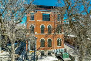 Italianate house with brick siding