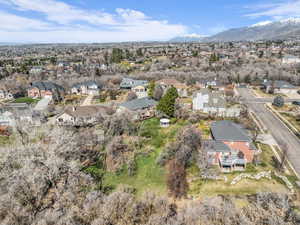 Aerial perspective of suburban area