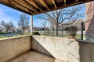 View of patio with a residential view
