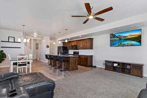 Open-concept main floor includes luxury vinyl plank flooring