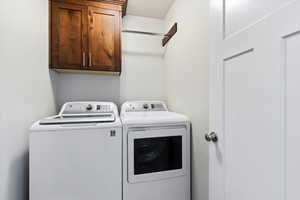 Laundry conveniently located near bedrooms