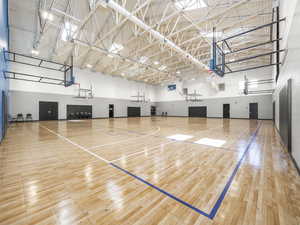 View of basketball court