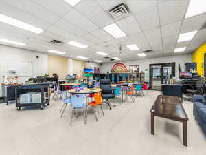 Misc room featuring a drop ceiling