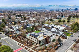 Drone / aerial view of mountains