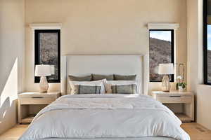 Bedroom featuring light wood-type flooring